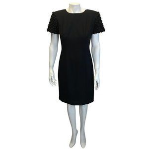 Vintage Womens Black Dress Donna Morgan Petites size 6 Wedding Cocktail Elegant